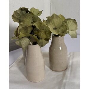Hand Thrown Stoneware Bus Vases The Netherlands Vtg Can Double As Taper  Holders